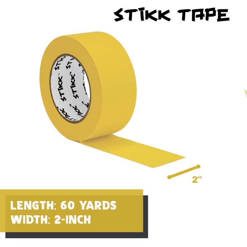 STIKK Painters Tape - 1pk Yellow Painter Tape - 2 inch x 60 Yards - Paint Tape for Painting, Edges, Trim, Ceilings - Masking Tape for DIY Paint Projects - Residue-Free Painting Tape - Image 2